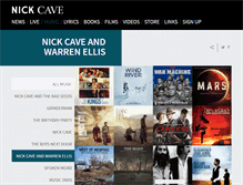 Tablet Screenshot of nickcaveandwarrenellis.com